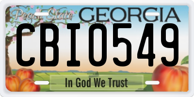 GA license plate CBI0549