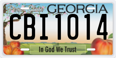 GA license plate CBI1014