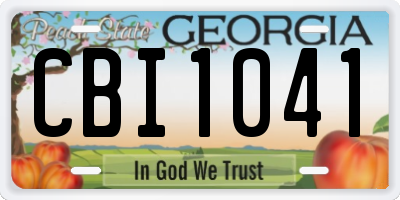 GA license plate CBI1041