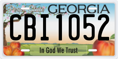 GA license plate CBI1052