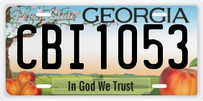GA license plate CBI1053