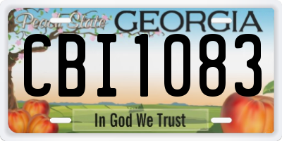 GA license plate CBI1083