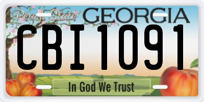 GA license plate CBI1091