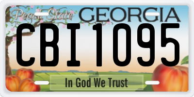 GA license plate CBI1095