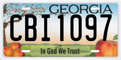 GA license plate CBI1097