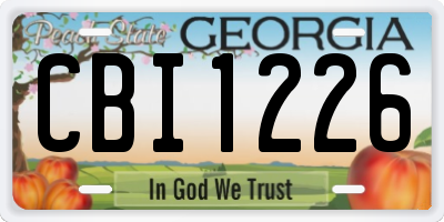 GA license plate CBI1226