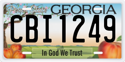 GA license plate CBI1249