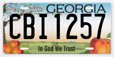 GA license plate CBI1257