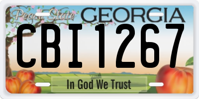 GA license plate CBI1267
