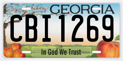 GA license plate CBI1269