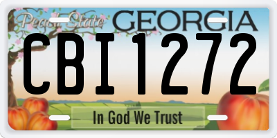 GA license plate CBI1272