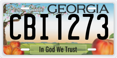 GA license plate CBI1273