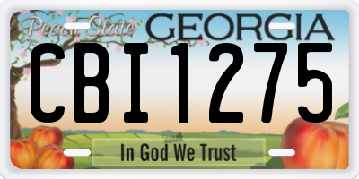 GA license plate CBI1275