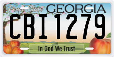 GA license plate CBI1279