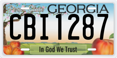 GA license plate CBI1287