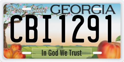 GA license plate CBI1291