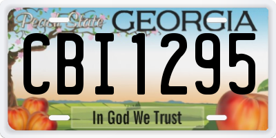 GA license plate CBI1295
