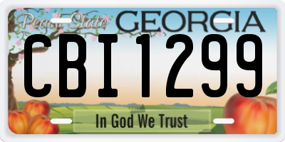 GA license plate CBI1299