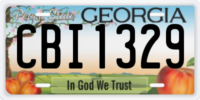 GA license plate CBI1329