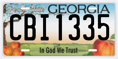 GA license plate CBI1335