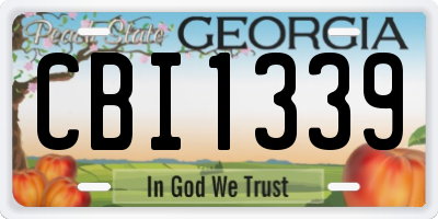 GA license plate CBI1339