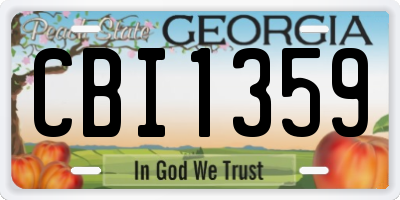 GA license plate CBI1359