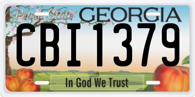 GA license plate CBI1379