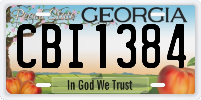 GA license plate CBI1384
