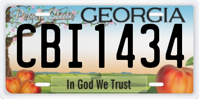GA license plate CBI1434