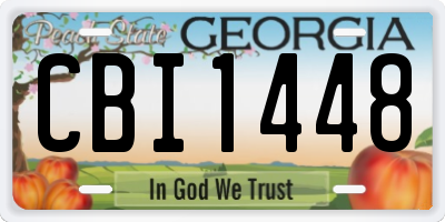 GA license plate CBI1448