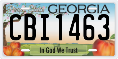 GA license plate CBI1463