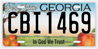 GA license plate CBI1469