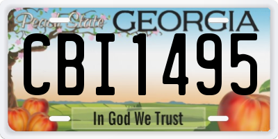 GA license plate CBI1495