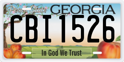 GA license plate CBI1526