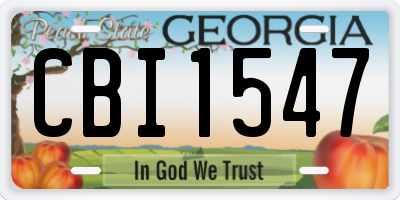 GA license plate CBI1547