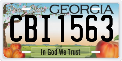 GA license plate CBI1563