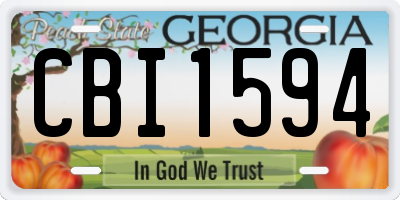 GA license plate CBI1594
