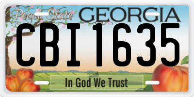 GA license plate CBI1635