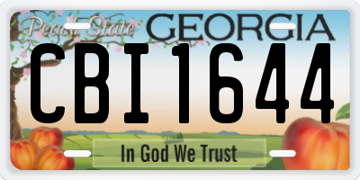 GA license plate CBI1644