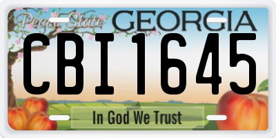 GA license plate CBI1645