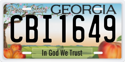GA license plate CBI1649
