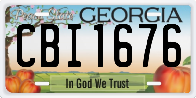 GA license plate CBI1676
