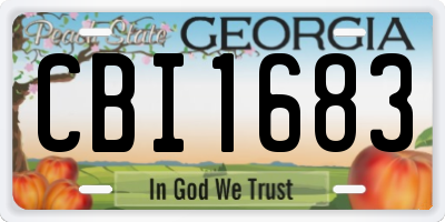 GA license plate CBI1683