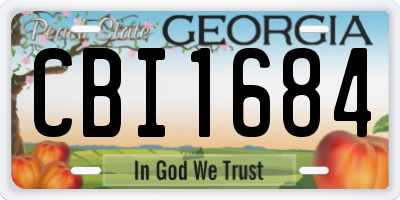 GA license plate CBI1684
