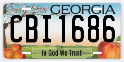 GA license plate CBI1686