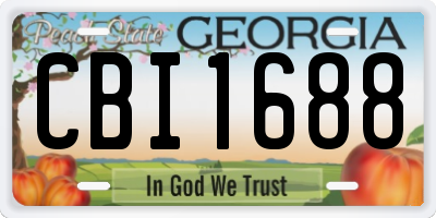 GA license plate CBI1688