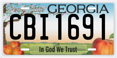 GA license plate CBI1691