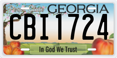 GA license plate CBI1724