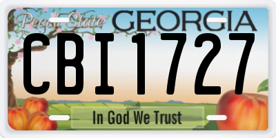 GA license plate CBI1727