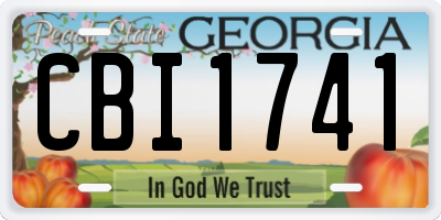 GA license plate CBI1741